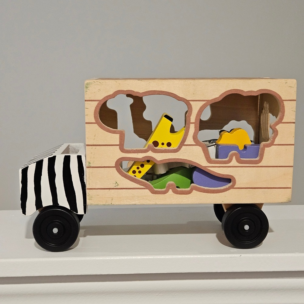 Melissa & Doug Animal Rescue Truck Shape Sorter Safari 5180 Learning Educational